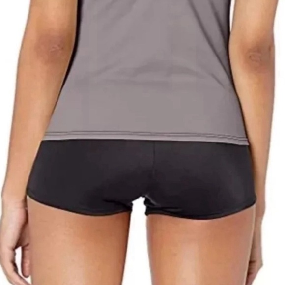 Nike Womens Color Surge Powerback Tankini Swimsuit Set Gray/Black Size XL - Picture 5 of 12